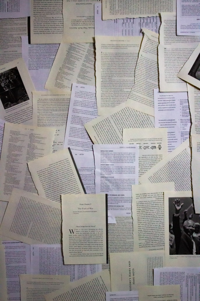 Plusieurs journaux déchirés